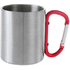 Muki Bastic metal mug, hopea, punainen liikelahja logopainatuksella