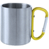 Muki Bastic metal mug, keltainen, hopea liikelahja logopainatuksella