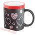 Muki Colorful chalk mug, musta, punainen lisäkuva 1