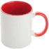 Muki Harnet sublimation mug, valkoinen, punainen liikelahja logopainatuksella
