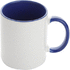 Muki Harnet sublimation mug, valkoinen, sininen liikelahja logopainatuksella