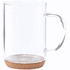 Muki Hindras glass mug, läpinäkyvä liikelahja logopainatuksella