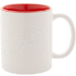 Muki Loom mug, valkoinen, punainen liikelahja logopainatuksella
