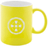 Muki Lousa mug, valkoinen, keltainen liikelahja logopainatuksella