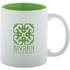 Muki Revery mug, valkoinen, kalkinvihreä liikelahja logopainatuksella