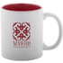 Muki Revery mug, valkoinen, punainen liikelahja logopainatuksella
