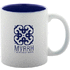 Muki Revery mug, valkoinen, tummansininen liikelahja logopainatuksella