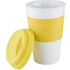 Muki Soft Touch mug with silicone, valkoinen, keltainen lisäkuva 1