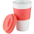 Muki Soft Touch mug with silicone, valkoinen, punainen lisäkuva 1