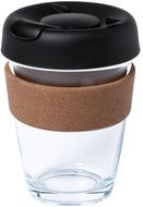 Muki Tarkol glass travel mug, luonnollinen liikelahja logopainatuksella