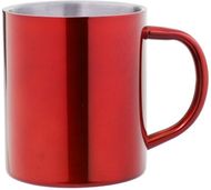 Muki Yozax mug, hopea, punainen liikelahja logopainatuksella