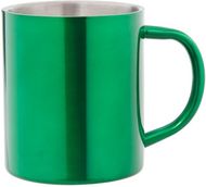 Muki Yozax mug, hopea, vihreä liikelahja logopainatuksella