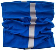 Muunneltava kauluri, heijastavat nauhat Reflex reflective multipurpose scarf, sininen liikelahja logopainatuksella