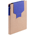 Muunneltava paperinippu Cravis notebook, luonnollinen, sininen liikelahja logopainatuksella