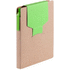 Muunneltava paperinippu Cravis notebook, luonnollinen, vihreä liikelahja logopainatuksella