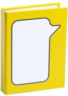 Muunneltava paperinippu Dosan adhesive notepad, keltainen liikelahja logopainatuksella