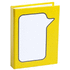 Muunneltava paperinippu Dosan adhesive notepad, keltainen liikelahja logopainatuksella