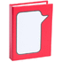 Muunneltava paperinippu Dosan adhesive notepad, punainen liikelahja logopainatuksella