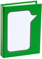 Muunneltava paperinippu Dosan adhesive notepad, vihreä liikelahja logopainatuksella
