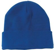 Myssy Lana winter hat, sininen liikelahja logopainatuksella