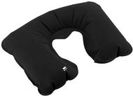 Niskatuki Vildex RPET travel pillow, musta liikelahja logopainatuksella