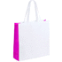 Ostoskassi Decal shopping bag, valkoinen, fuksia liikelahja logopainatuksella