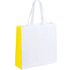 Ostoskassi Decal shopping bag, valkoinen, keltainen liikelahja logopainatuksella