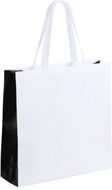 Ostoskassi Decal shopping bag, valkoinen, musta liikelahja logopainatuksella