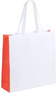 Ostoskassi Decal shopping bag, valkoinen, oranssi liikelahja logopainatuksella