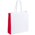 Ostoskassi Decal shopping bag, valkoinen, punainen liikelahja logopainatuksella