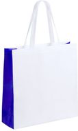 Ostoskassi Decal shopping bag, valkoinen, sininen liikelahja logopainatuksella