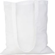 Ostoskassi Geiser cotton shopping bag, valkoinen liikelahja logopainatuksella