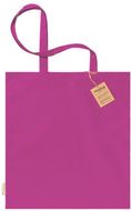 Ostoskassi Klimbou cotton shopping bag, fuksia liikelahja logopainatuksella