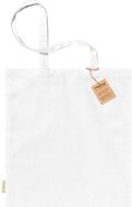 Ostoskassi Klimbou cotton shopping bag, valkoinen liikelahja logopainatuksella