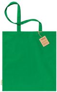 Ostoskassi Klimbou cotton shopping bag, vihreä liikelahja logopainatuksella