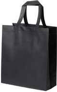 Ostoskassi Kustal shopping bag, musta liikelahja logopainatuksella