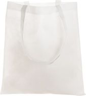 Ostoskassi Mirtal shopping bag, valkoinen liikelahja logopainatuksella