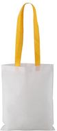 Ostoskassi Rambla shopping bag, valkoinen, keltainen liikelahja logopainatuksella
