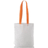 Ostoskassi Rambla shopping bag, valkoinen, oranssi liikelahja logopainatuksella
