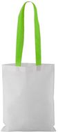 Ostoskassi Rambla shopping bag, valkoinen, vihreä liikelahja logopainatuksella