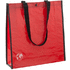 Ostoskassi Recycle shopping bag, musta, punainen liikelahja logopainatuksella