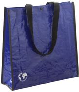 Ostoskassi Recycle shopping bag, sininen, musta liikelahja logopainatuksella