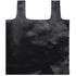 Ostoskassi Restun foldable RPET shopping bag, musta liikelahja logopainatuksella