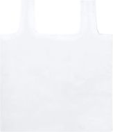 Ostoskassi Restun foldable RPET shopping bag, valkoinen liikelahja logopainatuksella