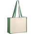 Ostoskassi Rotin shopping bag, vihreä liikelahja logopainatuksella