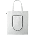 Ostoskassi SuboShop Fold B RPET custom shopping bag, valkoinen, musta lisäkuva 1