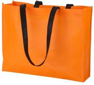 Ostoskassi Tucson shopping bag, musta, oranssi liikelahja logopainatuksella