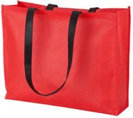 Ostoskassi Tucson shopping bag, musta, punainen liikelahja logopainatuksella