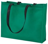 Ostoskassi Tucson shopping bag, musta, vihreä liikelahja logopainatuksella