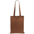 Ostoskassi Turkal cotton shopping bag, ruskea liikelahja logopainatuksella